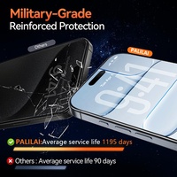 Protection d'écran 3D en verre trempé AR 9H HD anti-reflet pour iPhone 15 16 17 18 Pro Max Plus Air 16e 17e avec applicateur de film