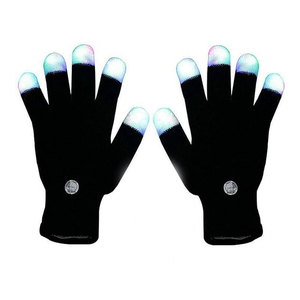 LED Gloves <strong>Finger</strong> <strong>Light</strong> up Glow Rave Glove Flashing Christmas Xmas Gift Halloween Costume Party Favors - Product Image 1