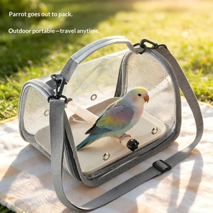 Bolsa de Transporte Transparente para Pájaros, Portátil, con Percha, Malla Transpirable y Correa para el Hombro, para Loros, Venta al Por Mayor del Fabricante - Product Image 2