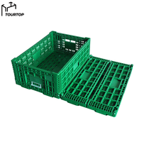 Caisses en plastique pliables industrielles en maille PP 600X400X220MM, écologiques, recyclables, légères, empilables