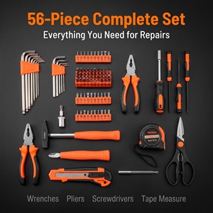 Juego <span class=keywords><strong>de</strong></span> Herramientas Mecánicas Portátiles Profesional <span class=keywords><strong>de</strong></span> 56 Piezas para Reparaciones Generales del Hogar y Proyectos <span class=keywords><strong>de</strong></span> Bricolaje - Product Image 2