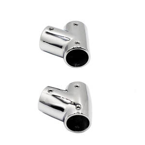 Accesorios Marinos de Acero Inoxidable 316, Conector en T de 60 mm para Astas de Bandera y Barandillas, Conector en T Izquierdo y Derecho - Product Image 2