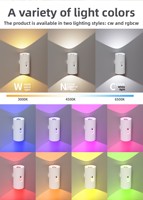 Nouvelle Arrivée - Vente en Gros Chine - Applique Murale Haut/Bas avec Détecteur de Mouvement, Rechargeable USB, Lampe Ambiante RVB à Dégradé, Décoration Murale