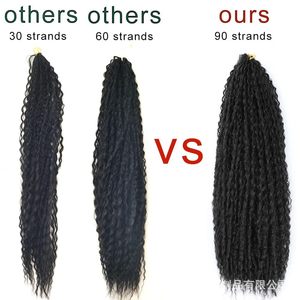 Perruque européenne et <span class=keywords><strong>américaine</strong></span>, tresses brésiliennes bouclées, tresses profondes Yaki, petites tresses bouclées, tresses Dirty Braids, cheveux au crochet, fibre haute température, fabrication à la machine - Product Image 4