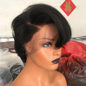 HTHAIR Side Part Curl Style Human Hair <strong>Pixie</strong> <strong>Cut</strong> <strong>Wigs</strong> <strong>Pixie</strong> <strong>Cut</strong> Lace Front <strong>Wigs</strong> - Product Image 1