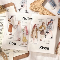 Autocollants décoratifs créatifs en PET imperméable à l'eau, motifs de personnages de dessins animés, pour journal de voyage transfrontalier DIY