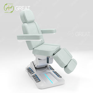 Kasur Salon wajah Spa elektrik 4 motor, tempat tidur terapi pijat kontrol kaki Modern dengan lampu - Product Image 3