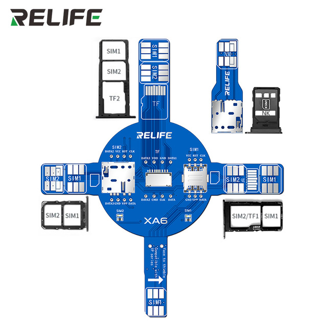 RELIFE XA6 SIM Signal for Board Multifunctional Integrated Tester for Mobile Phones Supporting SIM TF and NM Cards Plastic