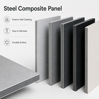 Panneau composite en acier galvanisé recouvert de PVDF de 3 mm et 4 mm pour le revêtement des plafonds et des colonnes
