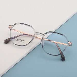 Đơn giản siêu ánh sáng chống bụi cận thị đa giác theo toa thiết kế trong suốt Kính phụ nữ người đàn ông kim loại + TR khung quang học - Product Image 5