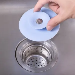 Kitchen press-type deodorant silicone floor drain bathroom anti-clogging plastic sink filter UFO floor drain Durable strainer