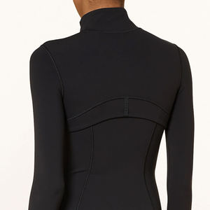 Women Knitted Canvas Yoga <b>Jacket</b> Stand Lightweight Wicking Long Sleeve Windproof Waterproof Breathable Running Gym <b>Workout</b> - Product Image 6