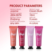 Julystar Maquillage Professionnel Naturel pour le Visage, Contour Longue Durée, Crème Blush Mate Respectueuse de la Peau pour les Joues, 10ml