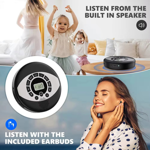 Reproductor de CD portátil a prueba de golpes con Bluetooth, altavoz integrado, pantalla LCD, control de velocidad, función de repetición, Walkman para estudiantes, inglés. - Product Image 5