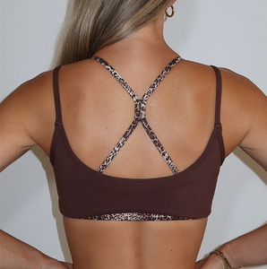 OEMカスタム高衝撃吸収通気性速乾ジムカラーブロッキングヨガワークアウトフィットネスヨガスポーツブラ（女性用） - Product Image 3