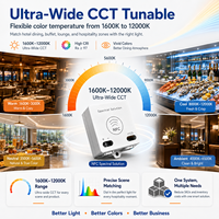 Lampu Sorot Plafon 1600K-12000K Tunable White NFC DUV LED yang Dapat Disesuaikan untuk Supermarket, Toko Roti, Showroom, Lobi Hotel