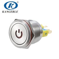 Interrupteur à bouton-poussoir intelligent en acier inoxydable Chinakel 22 mm avec LED pour hotte aspirante, protection IP67 IK10, 4A 220VAC 1NO1NC