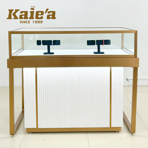 Tùy chỉnh Cửa hàng đồ trang sức thiết kế sang trọng khung thép không gỉ Kính trang sức <span class=keywords><strong>Showcase</strong></span> đồ trang sức cửa hàng kiosk tủ trưng bày - Product Image 6