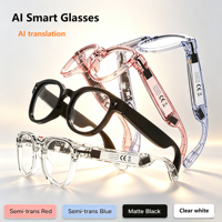 Lunettes de traduction intelligentes IA : Traduction en temps réel basée sur le cloud, lecteur de musique, fonctions d'appel téléphonique, lunettes intelligentes