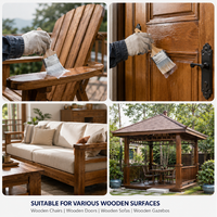 Vernis à bois extérieur à base d'eau, imperméable, résistant aux UV, finition transparente, 5L 10L 20L, pour portes et clôtures de jardin