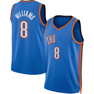 Vente en gros 2026 Oklahoma City 2 # Gilgeous-Alexander 7 # Holmgren 8 #   Maillot de basket-ball américain Williams Jersey avec broderie cousue - Product Image 4