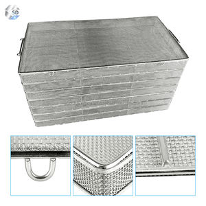 OEM 304 316 Aço Inoxidável <span class=keywords><strong>Metal</strong></span> Trançado Quadrado Food Drying Rack Wire Mesh Tray Mesh <span class=keywords><strong>Basket</strong></span> - Product Image 4