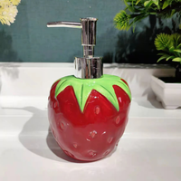 Distributeur de savon en forme de fruit, mignon, fraise, citron, pastèque, flacon pompe pour salle de bain, lavage des mains, shampoing