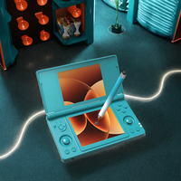 Console de jeu portable ANBERNI RG DS à double écran Android 14 128 Go avec Wi-Fi, écran tactile 4 pouces, batterie 4000 mAh