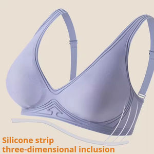 Soutien-gorge push-up sans armatures anti-affaissement pour petites et grandes poitrines, bralette fine et respirante avec bande de silicone 3D personnalisée sans couture - Product Image 1
