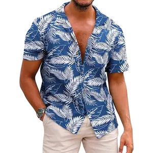 New Design High Quality Summer Vacation Digital Print Hawaiian Shirts For Men