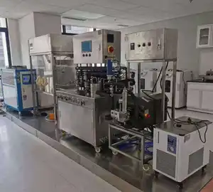 mini lab scale sterilizing filling production line pasteurizing machine aseptic filling chamber