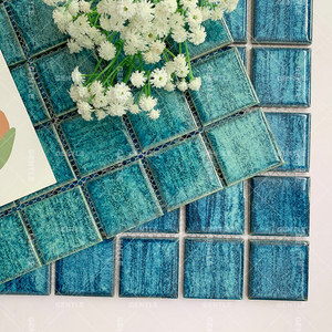 Trung Quốc khảm nhà máy chất lượng cao màu xanh hồ bơi gốm khảm phòng tắm tường trang trí đẹp khảm - Product Image 2