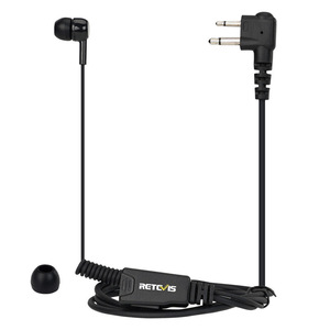 Retevis Walkie Talkie Earphone In Ear Type Dual Pin Retractable Cable Left Right Ear Compatibility - Product Image 2