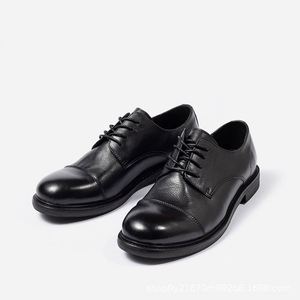 Anti-slip High-quality Leather <b>Shoes</b> for Men Soft Leather Business Casual Wear Thick Sole <b>Height</b> <b>Increasing</b> Autumn Hard-wearing - Product Image 4