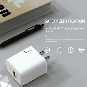 <span class=keywords><strong>Cargador</strong></span> de Teléfono de <span class=keywords><strong>33</strong></span> Vatios 5V/3A QC 3.0 para EE. UU., UE y Reino Unido, <span class=keywords><strong>Cargador</strong></span> de Pared Original con Múltiples Puertos y Carga Rápida Gan 33W QC3.0 USB A - Product Image 3