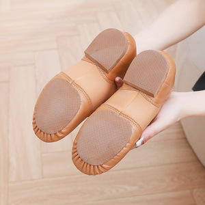 <strong>Wholesale</strong> Women's <strong>Central</strong> Gore Slip Jazz Shoes Model Genuine Leather Upper Rubber Sole Dance Shoes Size 28-45 - Product Image 6