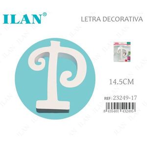 Lettera decorativa in legno Ilan P 14,5 cm, decorazione da parete - Product Image 1