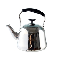 Bouilloire sifflante classique en acier inoxydable, théière de cuisson avec bec sifflant en bakélite, compatible plaque de cuisson
