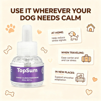 Diffuseur de phéromones apaisantes Waylemo pour chiens et chats, à brancher, soulagement continu de l'anxiété et du stress 24h/24, couverture de pièce, OEM/ODM
