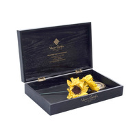 Boîte-cadeau en bois avec impression d'art personnalisée Van Gogh, boîte de rangement en bois à charnières avec charnières dorées