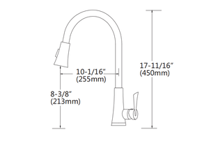 Водяной знак кухонный кран с распылителем (82H18N-CHR) - Product Image 2