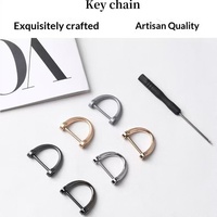 Accessoires de porte-clés en gros directement de l'usine : Fermoir fer à cheval en métal plaqué, anneau en D, boucle de porte-clés de voiture de haute qualité, abordable