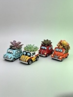 Pot de fleurs miniature rétro coloré en ciment sculpté à la main pour plantes succulentes, décoration de jardin intérieure et extérieure, style vintage classique