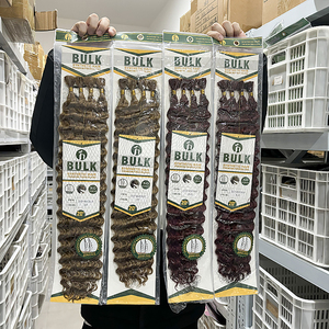 Julianna bán buôn 20 inch siêu nước sâu sóng xoăn sợi tổng hợp số lượng lớn phần mở rộng tóc cho Boho hộp Bím Tóc - Product Image 1