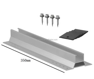 350 мм алюминиевый кронштейн для солнечной панели мини-рельс для металлической Крыши Цветная Стальная Плитка фотоэлектрический монтаж - Product Image 1