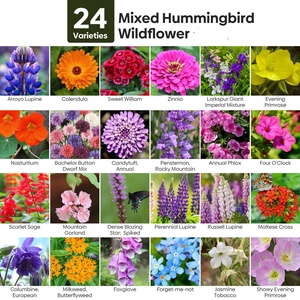 Kit de 24 variétés annuelles <span class=keywords><strong>vivaces</strong></span> fleurs jardin paquet sac <span class=keywords><strong>plante</strong></span> en colibri papillon mélange pour plancher <span class=keywords><strong>plante</strong></span> à utiliser pour les amoureux - Product Image 2