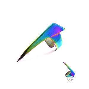 Wholesale hair parting tool stitch braiding finger tool hair parting ring lightweight <b>Nail</b> Finger adjustable finger parting tool - Product Image 5