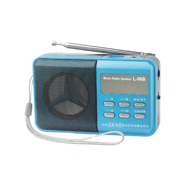 portable mini fm auto radio L-968 support usb flash drive and sd card,gift promotion