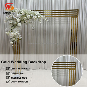 Arco de Boda de Acero Inoxidable Liso, Fondo para Arco de Boda y Flores, Arco Decorativo para Escenario de Boda y Fiestas - Product Image 2