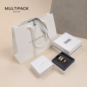 Luxury White Jewelry <strong>Box</strong> with Soft Velvet Interior, Elegant Gift Presentation, Eco-Friendly Sustainable Materials - Product Image 1